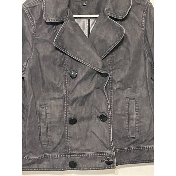 Talbots Size 14 Womens Black Denim Jean Jacket #U-4-10 - Picture 2 of 9